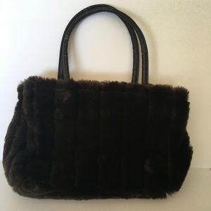 Brown Faux Fur Handbag